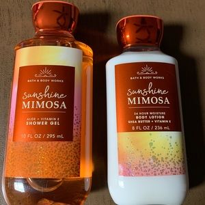 Bath & Body Works Sunshine Mimosa Shower Gel & Lotion Set